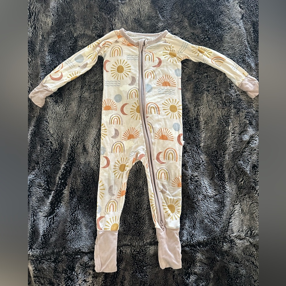 Little Sleepies Sun and Rainbow Footie